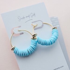 Beaded Hoop Earrings